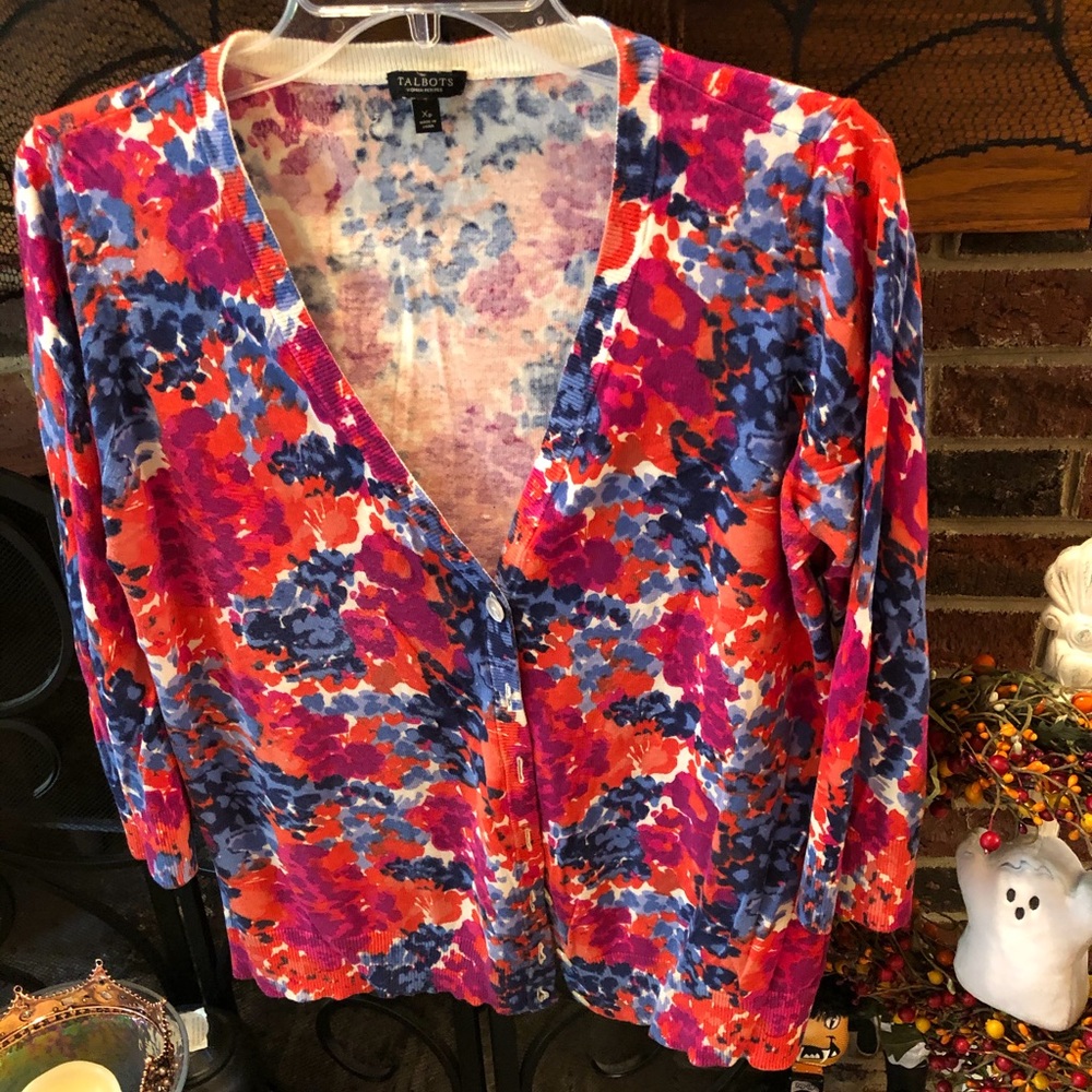 Talbots Beautiful rich color cardigan,